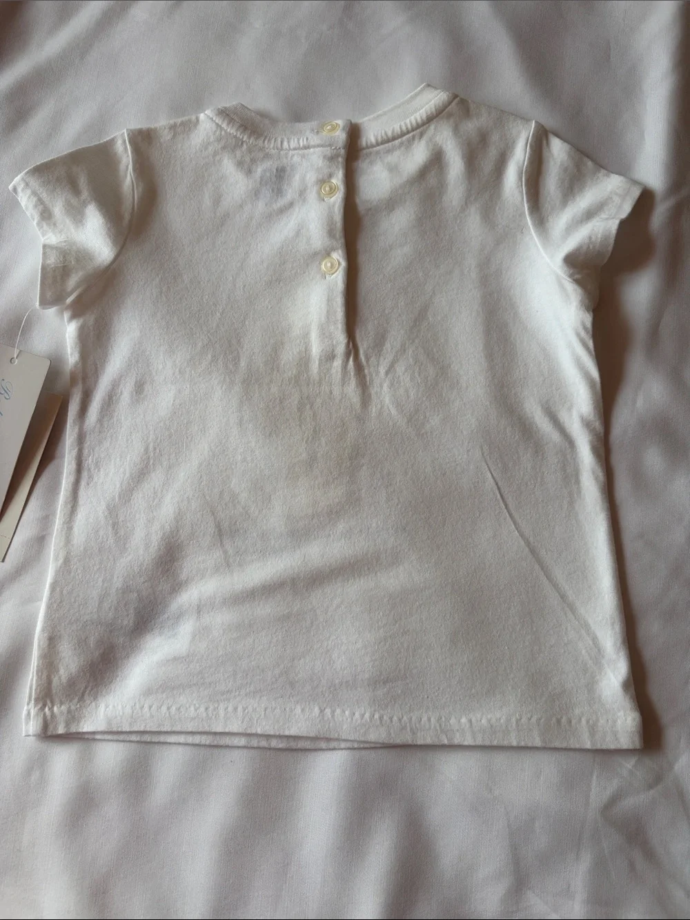 Ralph Lauren White Tee with Polo Bear Graphic